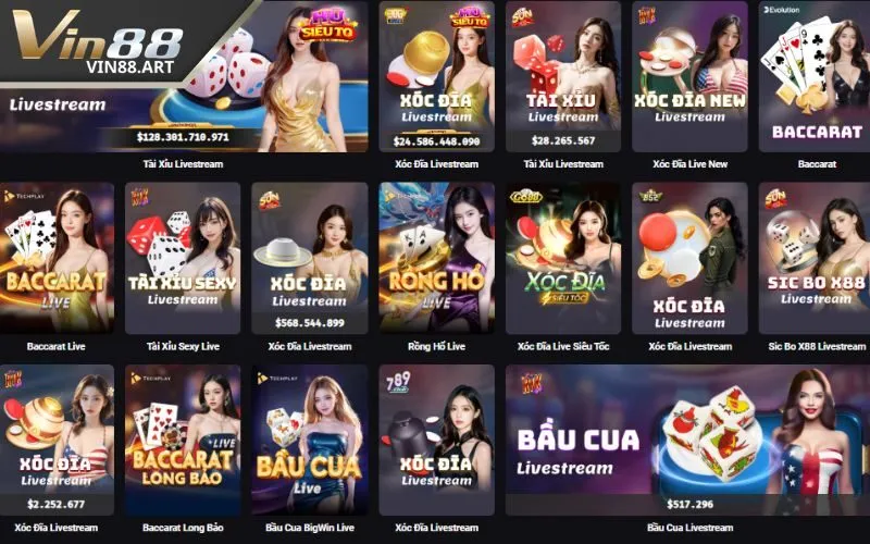 Sảnh Casino trực tuyến với Dealer người thật quyến rũ